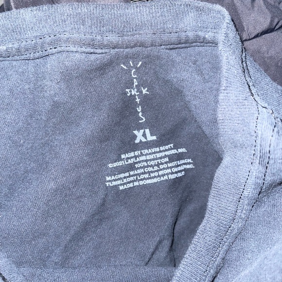 Travis Scott Cactus Jack For Fragment Create T-shirt Washed Black Extra Large XL - Picture 5 of 5